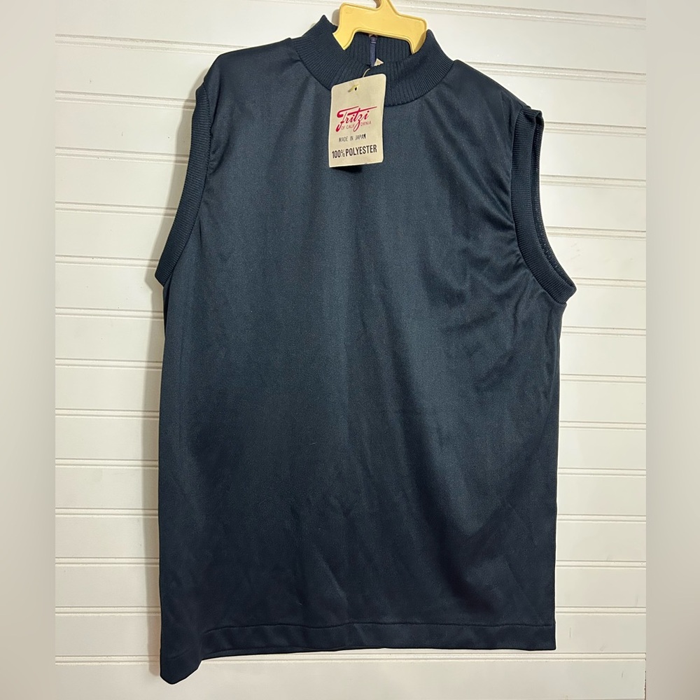 Vintage 60s Fritzi Of California Blouse Sleeveless Shirt NEW OLD STOCK with tags
